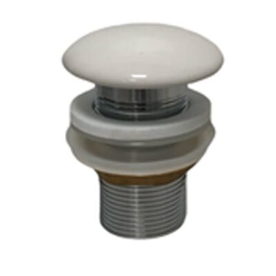 65mm White Ceramic Pop-up Waste