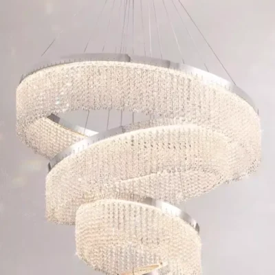 5-Tier Custom Supported Luxury Crystal Chandelier- Chrome