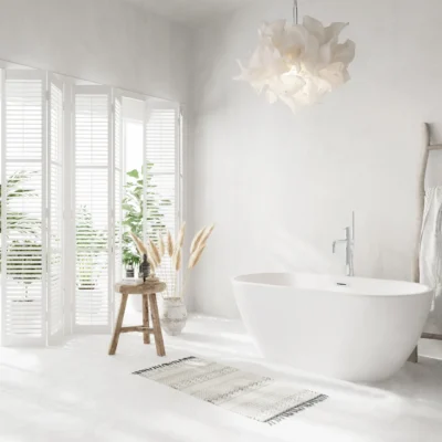 Oval Acrylic Freestanding Bathtub (Gloss White)