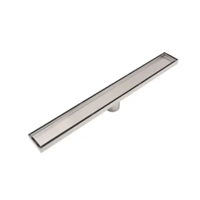 Stainless Steel Tile Insert Linear Shower Grate with 50mm Outlet - Flat 600mm