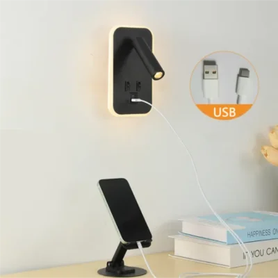 Modern LED Rotatable Wall Sconce-Black