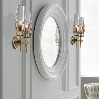 Luxury Glass Wall Sconce-Brass
