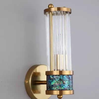 Colorful Shell Wall Sconce-Gold