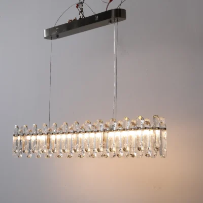 Luxury Dining Bar Crystal Chandelier- Chrome