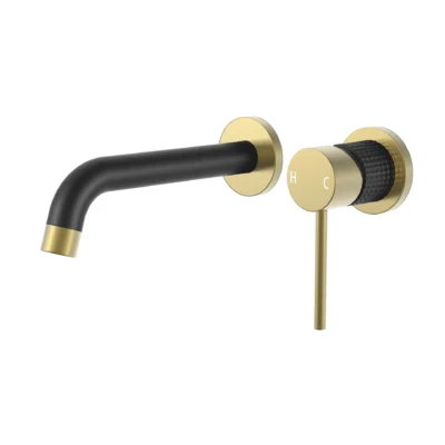 Tall Round Euro Mixer - Black & Gold