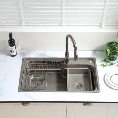 Functional Sink with Drainer and Basket