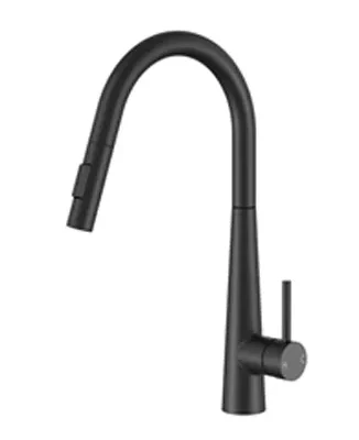 Euro Pull Out Kitchen/Laundry Mixer-Matt Black
