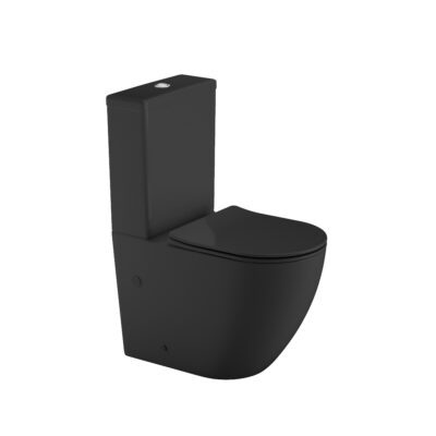 Quiet Flush Back to Wall Toilet Suite (Matt Black)
