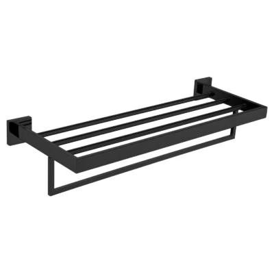 Towel Rack with Rail (Matt Black)